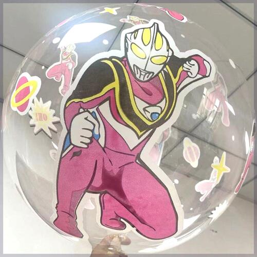 24-inch Internet celebrity printed wave ball floating balloon cartoon luminous balloon street stall night market stall supply