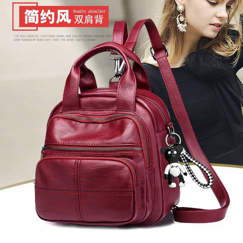 Otoño y invierno tres bolsas multifuncionales de mujer, bolsas de mamá, mochila de mujer, mochila de mujer, mochila de hombro, mochila de mujer