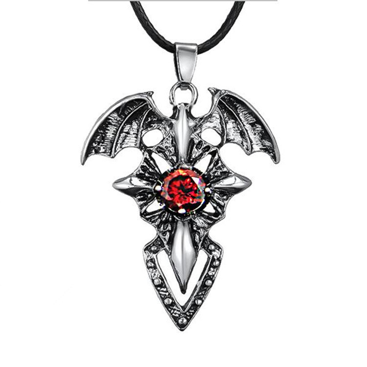 New Personalized Bat Red Diamond Leaf Nail Tiger Spiral Jewelry Chain_voghion.com