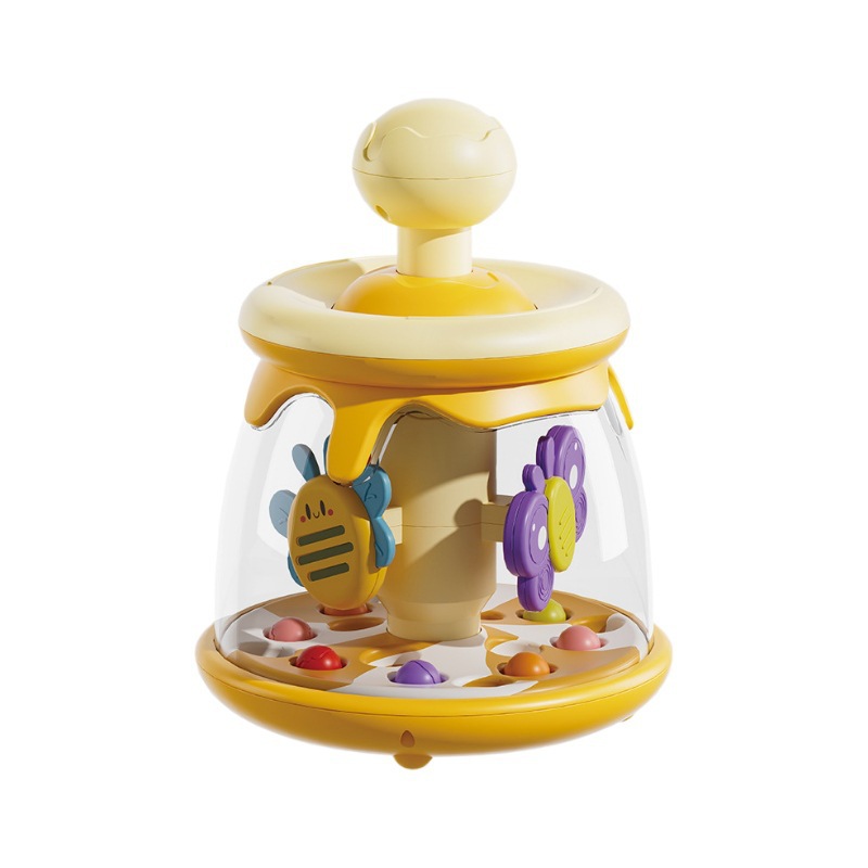 Bebés transfronterizos 0 - 3 años de edad presionar girar balón de salto insecto girar le puzzle juguete de educación temprana puede ser un agente
