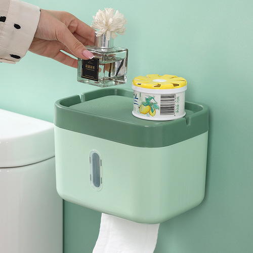 Nordic toilet paper holder wall-mounted dispensable tissue box without drilling waterproof bathroom roll holder wholesale