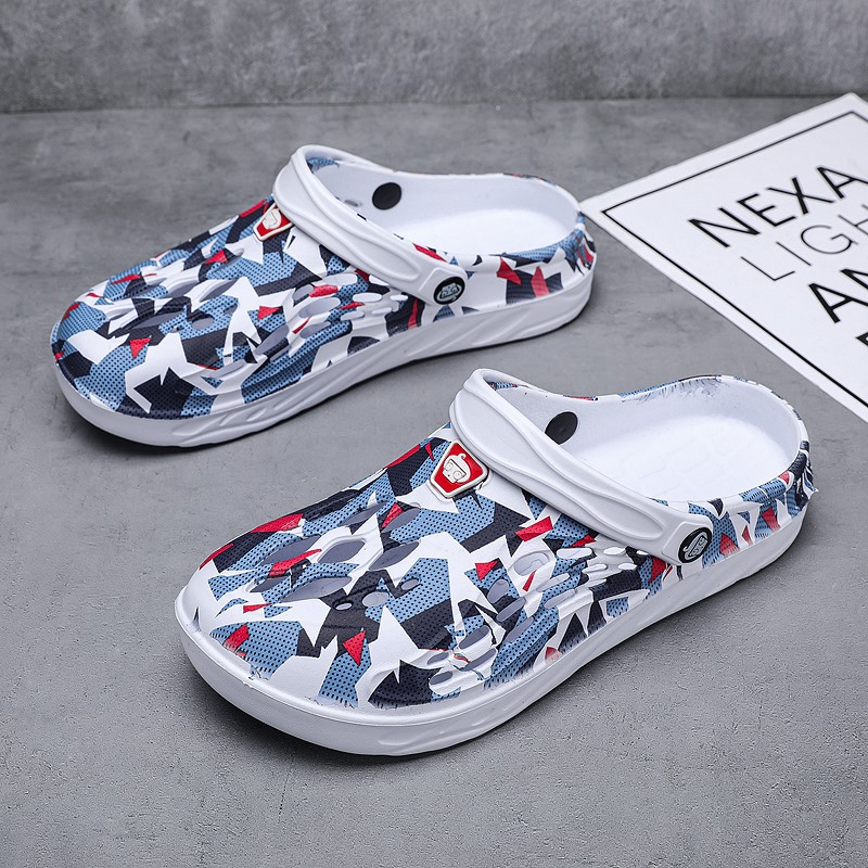 men's Crocs-style slippers