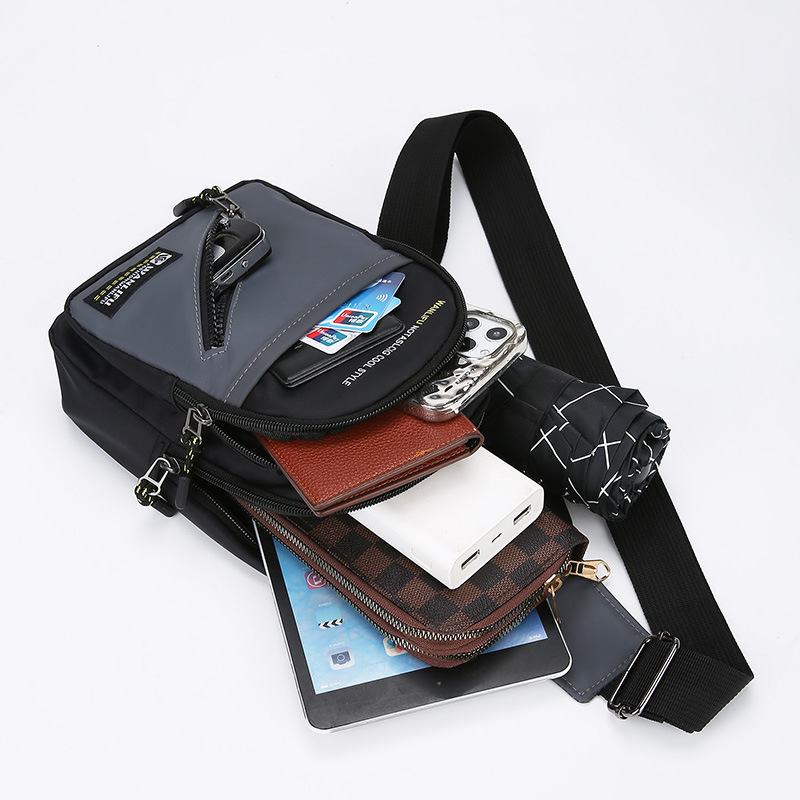 Nuevo bolso de pecho de hombre resistente al desgaste al por mayor bolso de mensajero de viaje al aire libre bolso de hombro de viaje deportivo de varios bolsillos