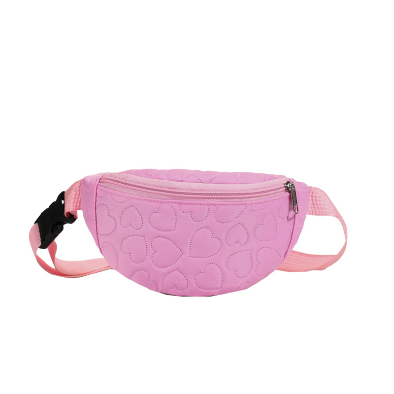 Bolso de pecho para niños y niñas de color sólido simple dulce amor estilo occidental mini bolso de mensajero para bebés 2025 nuevo bolso para niños