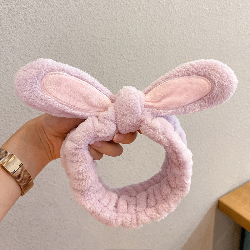 Peluche de felpa, banda para el cabello, banda para el cabello, máscara para mujeres, tocado para el lavado de cara, diadema impermeable y a prueba de humedad, banda para el cabello, accesorios para el cabello
