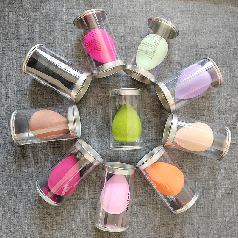 Super suave polvo de huevo de maquillaje de gota de agua calabaza inclinada esponja huevo seco y húmedo de doble propósito color no fácil de comer herramientas de maquillaje de polvo