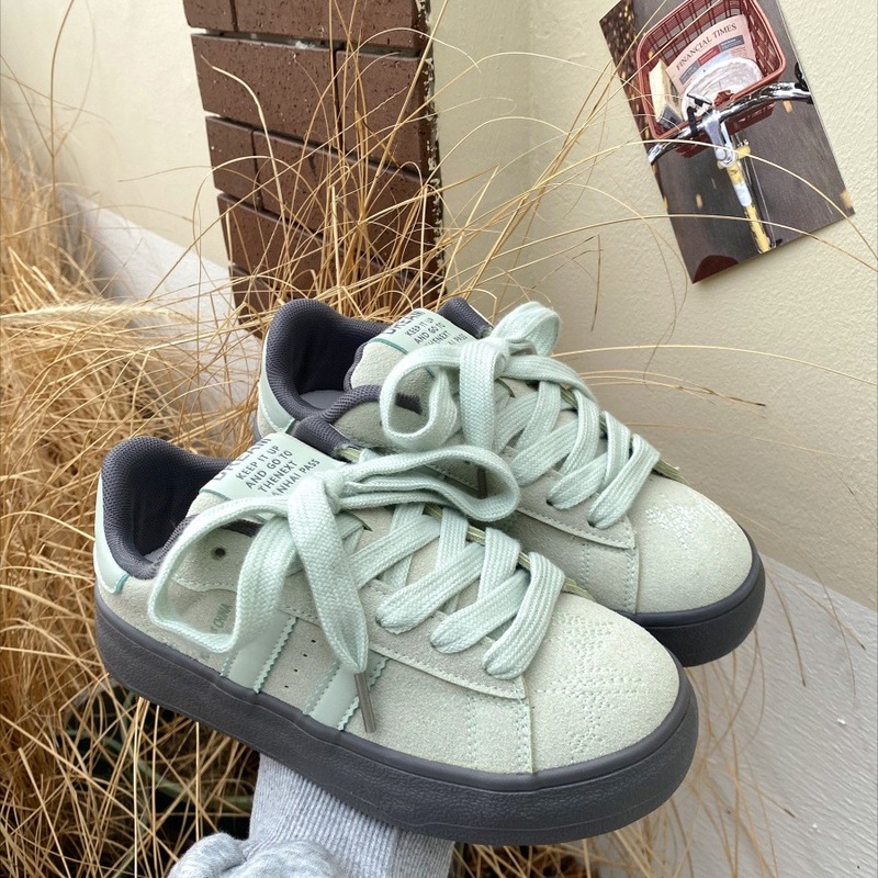 2026 Spring New White Sneakers for Women, Versatile Student Casual Shoes, Niche Retro Casual Thick-Soled Sports German Training Shoes 2026 Spring New White Sneakers for Women, Versatile Student Casual Shoes, Niche Retro Casual Thick-Soled Sports German Training Shoes