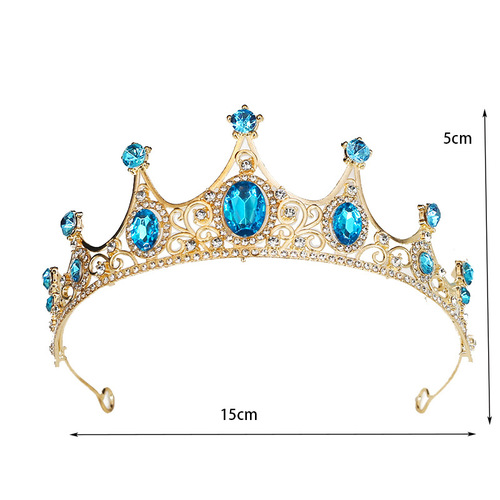 Cross-border bride accessories alloy headdress for girls' birthday gifts hair accessories for girls crown fashion headband princess crown