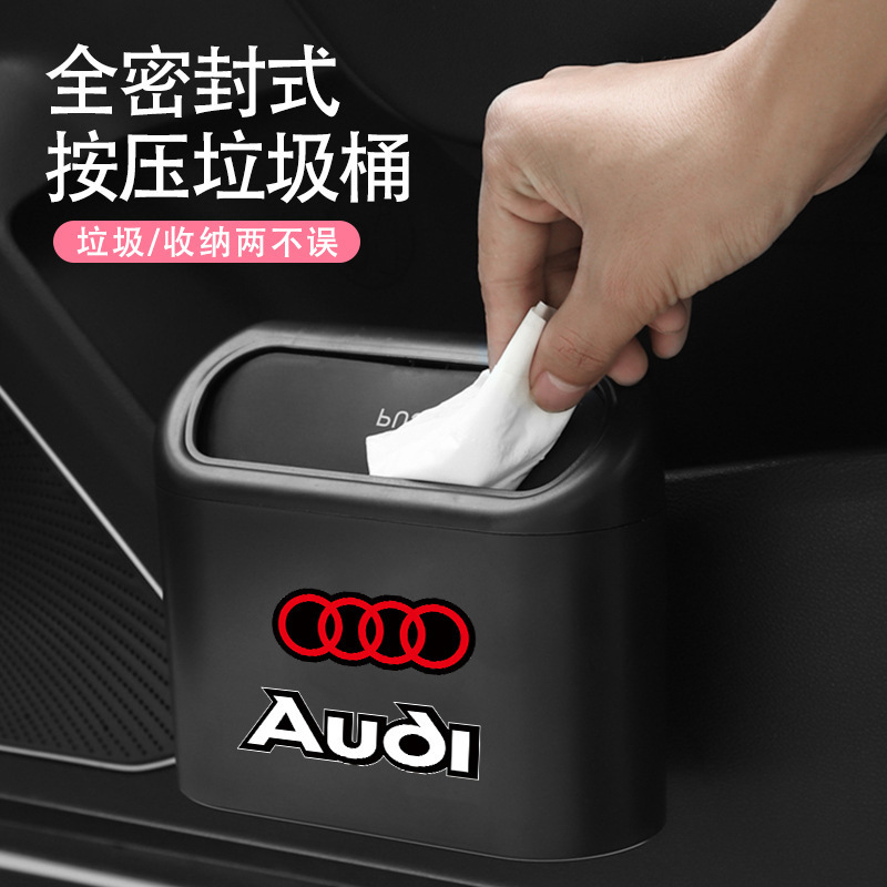 Car Flip Trash Can Hanging Barrel Seat Back Door Mini Portable Storage Storage Box Garbage Rain Cross Border