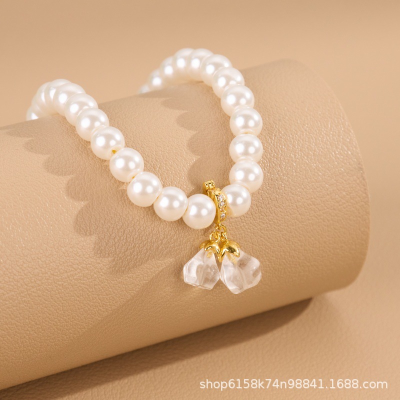 莲蓬小提溜万能扣头镀18k金仿玉石迷你吊坠扣头珍珠项链DIY配件百