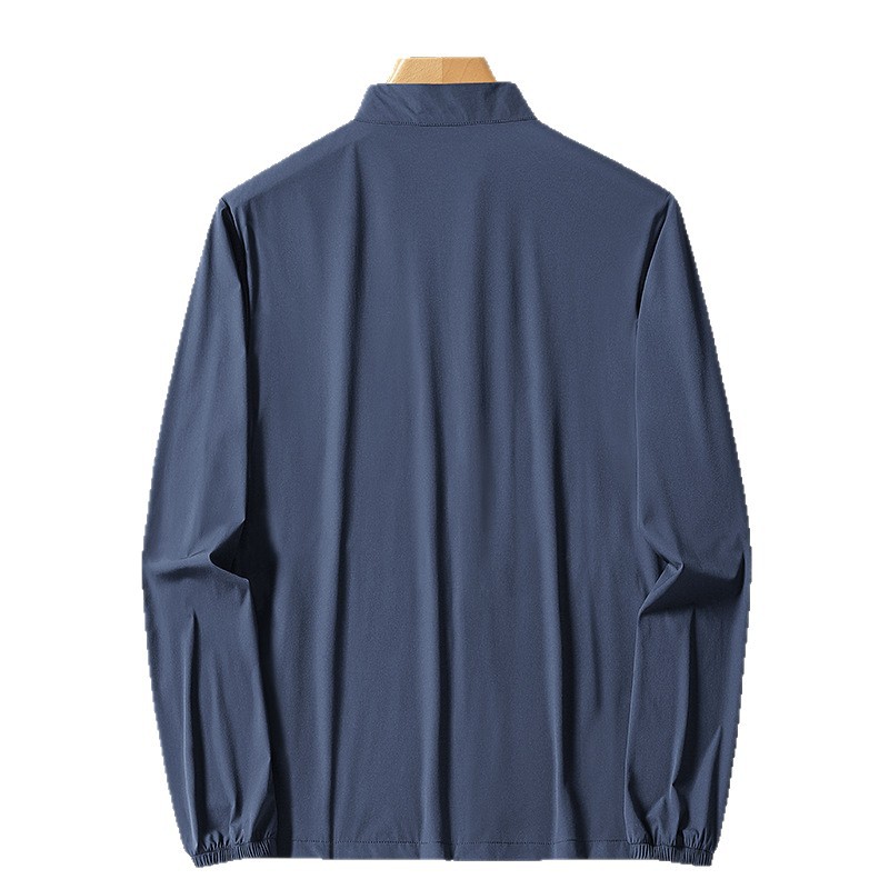 Chaqueta de hombre de alta gama, chaqueta de hombre de verano, nueva ropa casual de hombre, chaqueta simple de color sólido, chaqueta de hielo ultrafina para hombre
