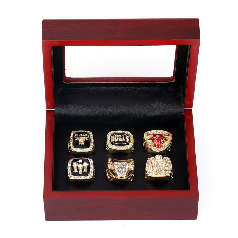 NBA Chicago Bulls Jordan 6-year-old championship ring basketball ring men's diamond ring