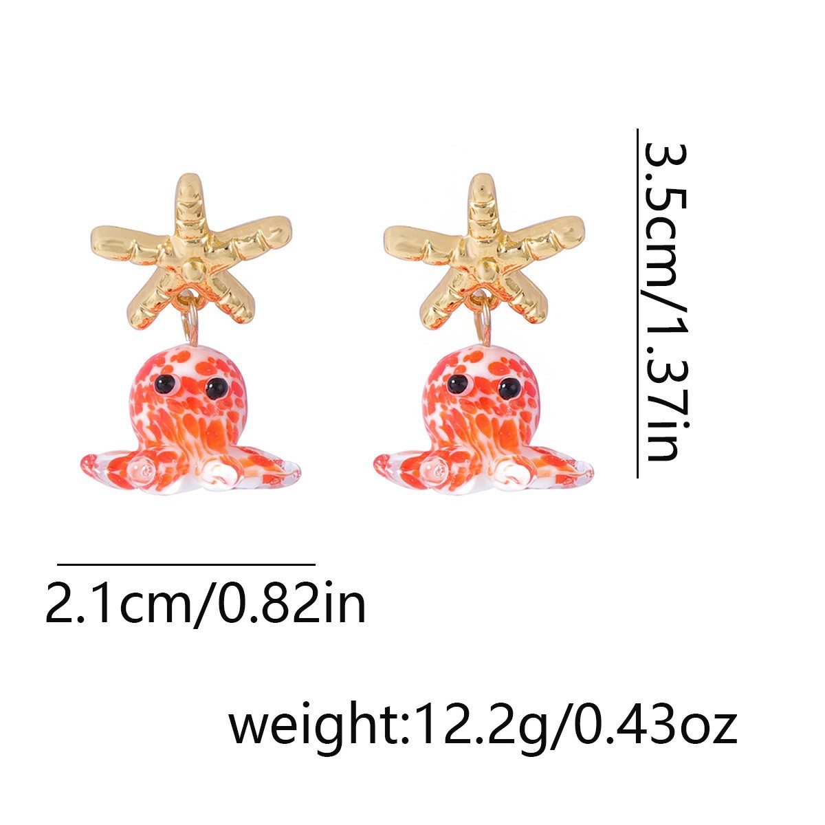 All Seasons Season 1 Pair Cute Marine Style Animal/Zodiac Octopus Zinc Alloy Drop Earrings