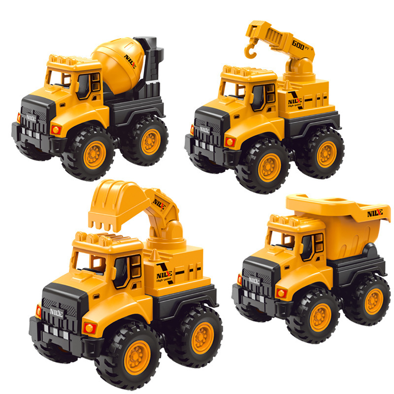 Niños excavadora agitación carro de ingeniería de tambor juguetes de inercia coche estandante regalo de jardín de infantes al por mayor