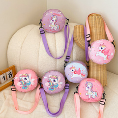 跨境新款可愛卡通女童單肩包獨角獸兒童包包洋氣可愛女童外出單肩