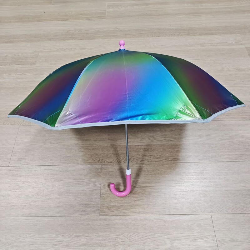 Customizable logo iridescent fabric toy umbrella, 8-bone umbrella for baseball games and daily decoration
