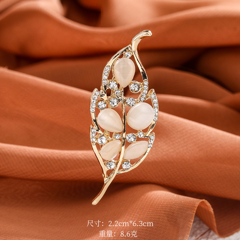 2024 nuevo día de la madre venta caliente broche de ópalo mujer con incrustaciones de diamantes de imitación broche accesorios de ropa joyería