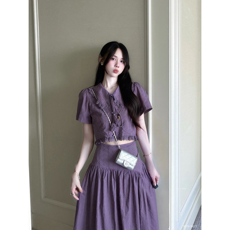 DARA ROSE - Unique, exquisite, high-end doll collar lace embroidered blouse DR9615