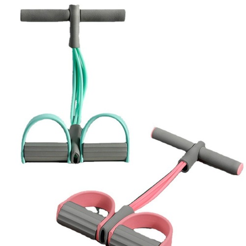 Household yoga training equipment foot pedal tensioner 4 tubes 6 tubes supine auxiliary training equipment tension rope wholesale