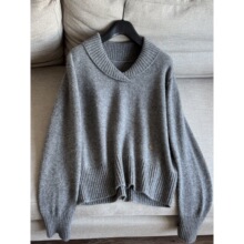 2026羊毛+兔毛 纯色减龄复古羊毛衫款毛衣打底衫女批发H20CS33039