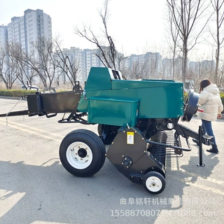 加工定制拖拉机牵引秸秆牧草方形压捆机麦秆全自动捡拾打捆机
