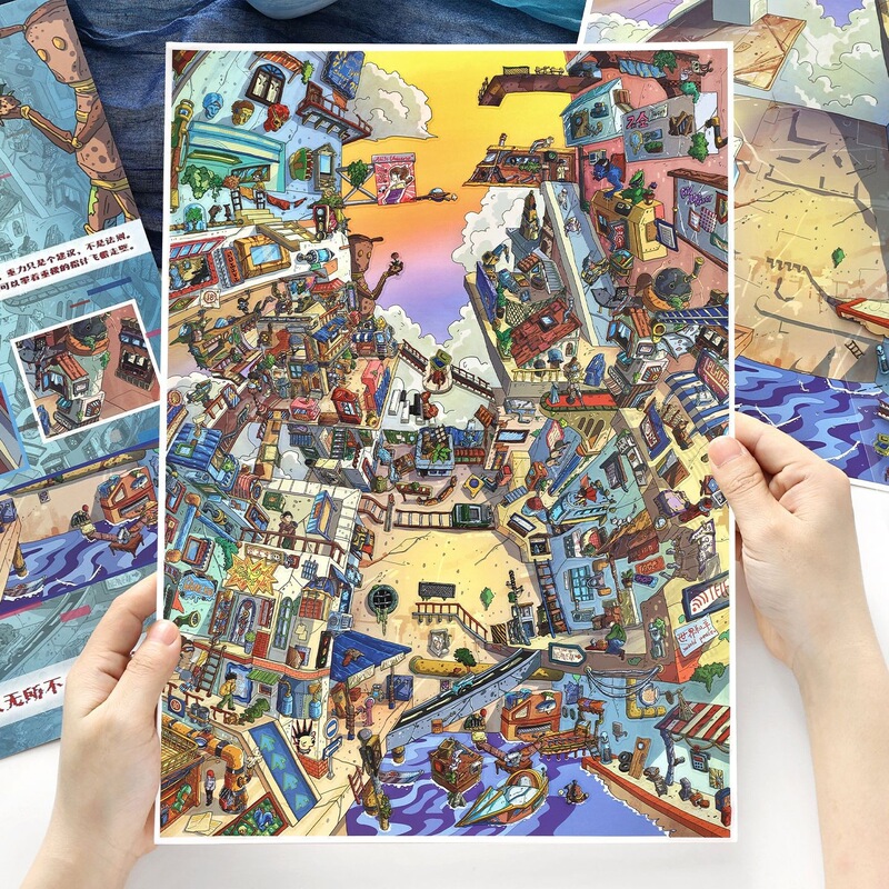 Infeel.Me Large 3D Scenery Stickers are now available, volume 55, creative and fun collage toys