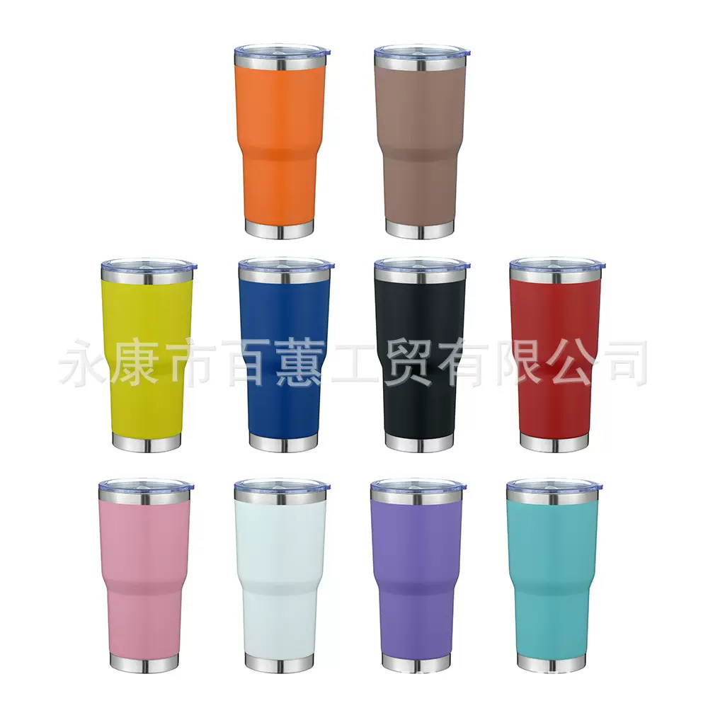 外贸新品20oz汽车杯冰霸杯小30车载杯马克咖啡户外便携杯双层真空