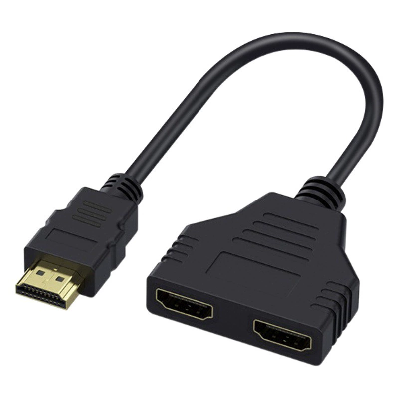Сплиттер HDMI, один вход, два выхода, 1 вход, 2 выхода, кабельный разветвитель HD, версия 1.4, 1080p, позолоченный интерфейс
