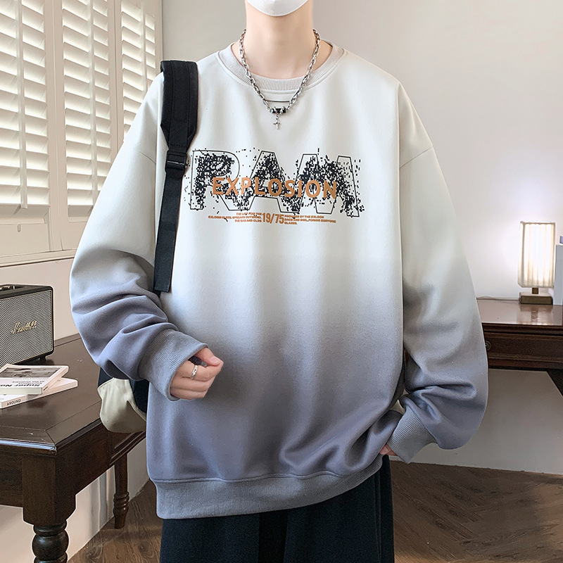 春秋季新款圆领卫衣12-15岁男孩初中学生13青少年大童秋装长袖t恤|undefined