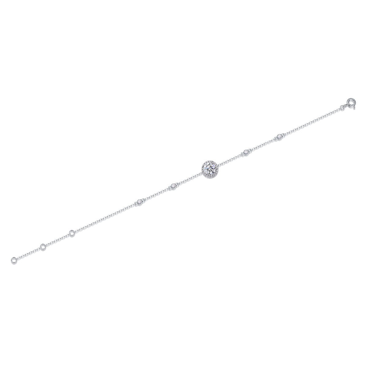 925 Sterling Silver Special-interest Design Round Bag Anti-drop Buckle Adjustable Bracelet