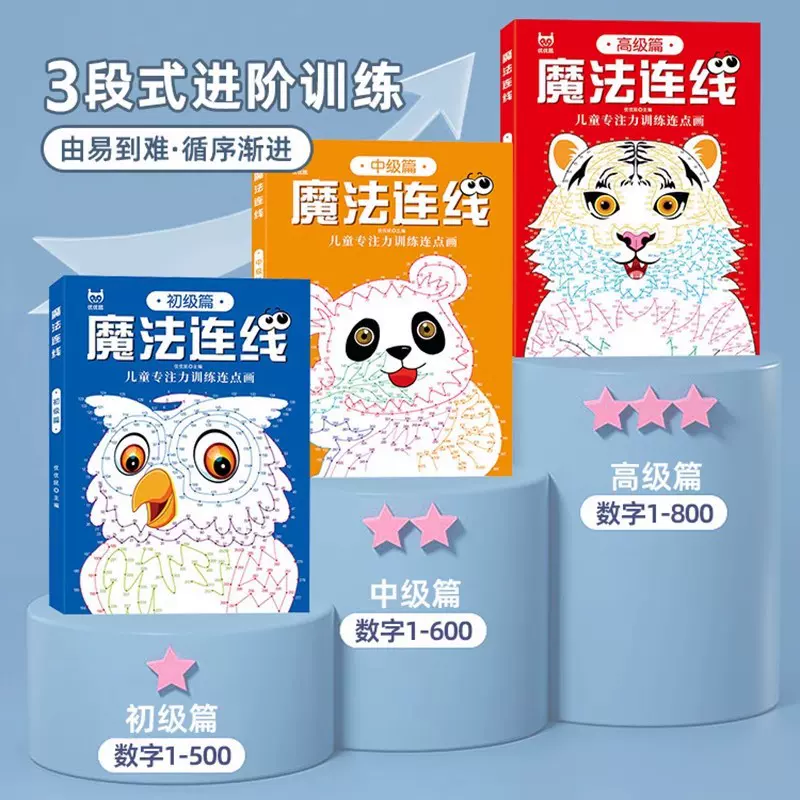TT魔法连线数字连线画儿童专注力训练连点画小学生控笔训练绘画游