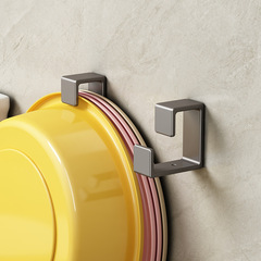 No punch hook 304 stainless steel basin storage rack bathroom basin rack wall wall bathroom basin hook