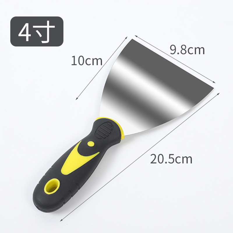 Cuchillo de masilla mayorista mango de pegamento cuchillo de masilla de acero inoxidable mango de plástico pala cuchillo de masilla mango de pegamento cuchillo de lote cuchillo raspadora de acero inoxidable
