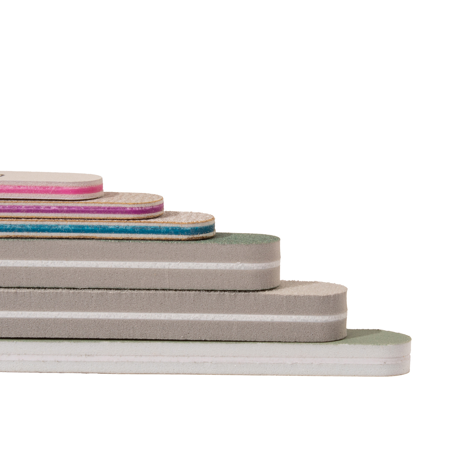 Herramientas de manicura, archivo de uñas, frotación de esponjas, manicura, pulido y pulido, 6 en 1 caja de combinación en stock