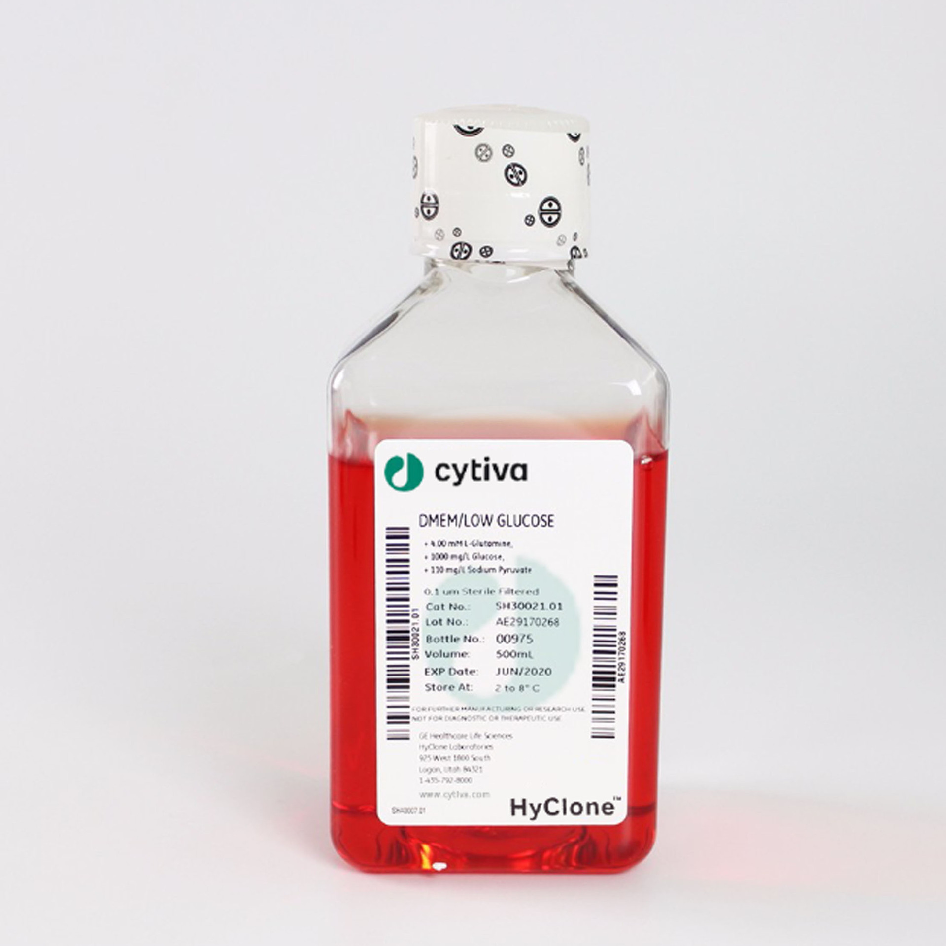 Cytiva SH30021.01 DMEM低糖液体培养基,500ml/瓶