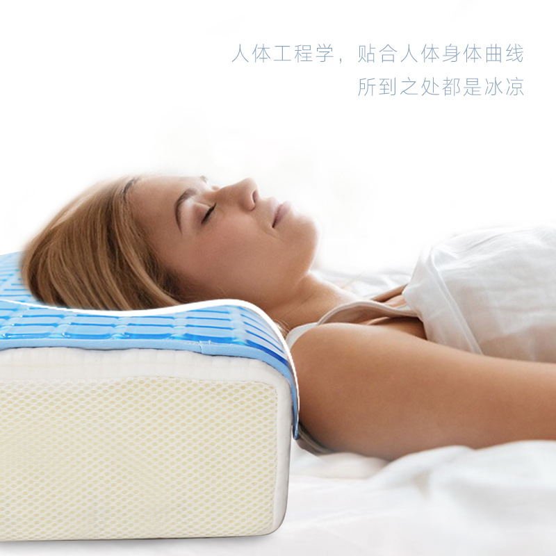 Summer sleeping gel breathable ice pillow pad ice feeling cool cushion gel pillow pad home cool feeling pillow gel mat