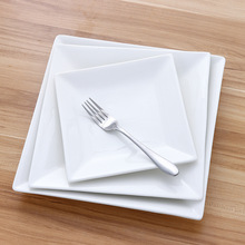 陶瓷创意菜盘子家用正方盘牛排盘四方盘餐厅西餐平盘商用酒店