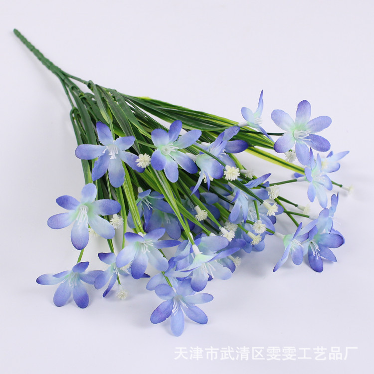 Ramo de Flores Artificiales Decorativas con Efecto Estrellado