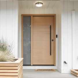 工厂直销定制胡桃木家用原木门沙比利纯实木门防盗格栅现代简约