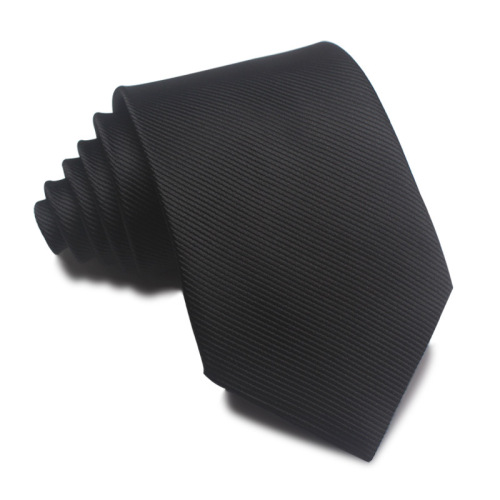 8CM Polyester Tie Wholesale Men's Tie Black Tie Dark Gray Formal Business Wear