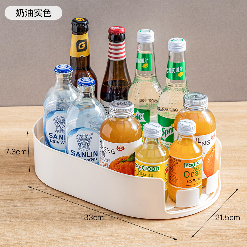 冷蔵庫飲料整理調味料ボトルアーティファクトキッチンボトル材料収納ラック缶ターンテーブル回転ディスク収納ボックス|undefined