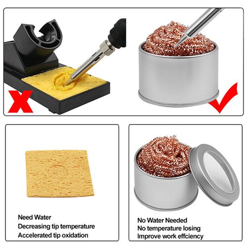 Wholesale self-produced and self-sold soldering iron cleaner, electric soldering iron head cleaner, soldering iron head cleaner, cleaner base 