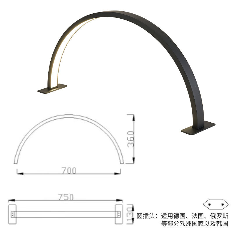 Nuevo medio mes de manicura lámpara LED protector de ojos manicura pestañas bordado lámpara de brillo de salón de belleza especial lámpara de horneado lámpara transfronteriza