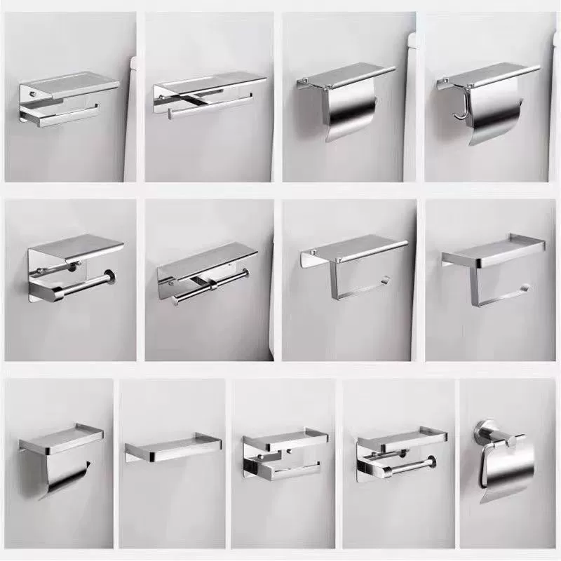304 из нержавеющей стали рулонная полка без перфорации туалетная коробка бумажных полотенец Туалет положить на мобильный телефон туалетная полка туалетная бумага полка полотенец для ванной комнаты