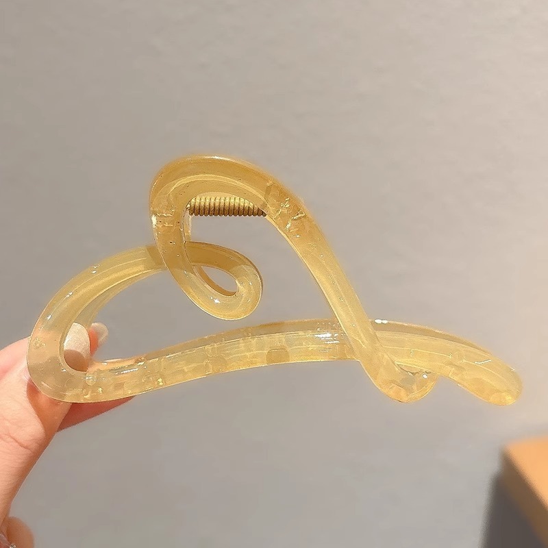 De alta calidad de felpa marrón horquilla hacia atrás cabeza clip de pelo tocado femenino otoño e invierno Gran Tiburón peludo horquilla