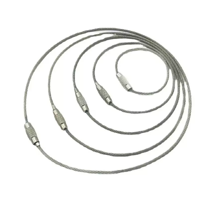 不锈钢304钢丝绳加工镀锌钢丝圈包胶批发201五金办公用品镀锌包塑