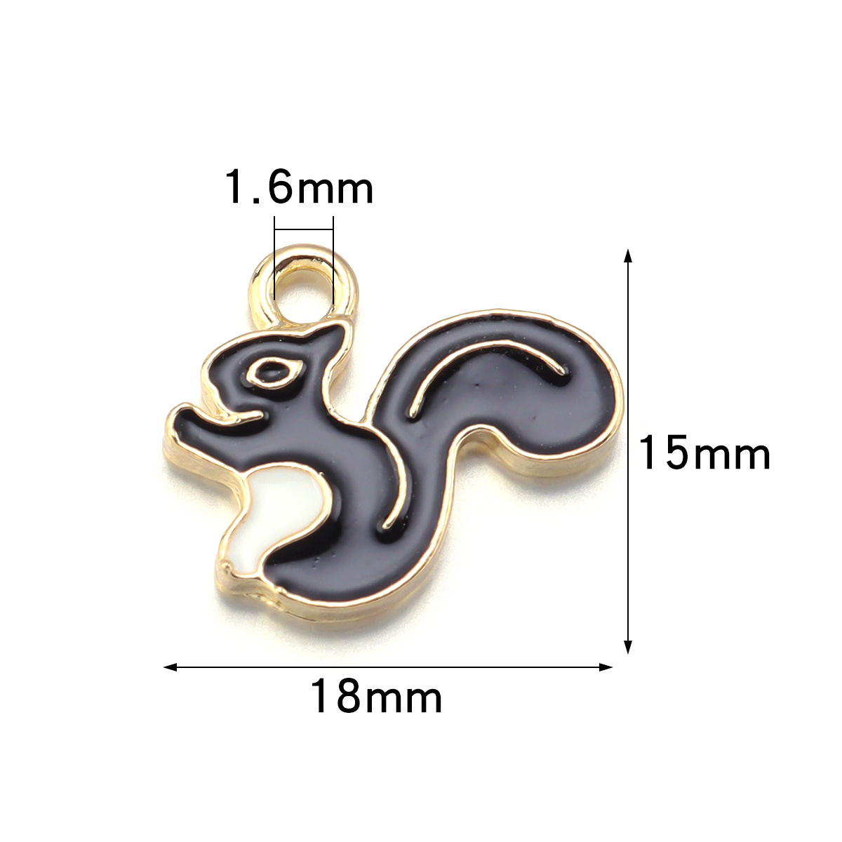 10 PCS/Package Alloy Squirrel Pendant display picture 1