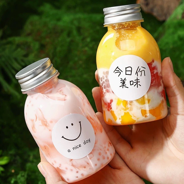 奶茶杯一次性带盖杨枝甘露瓶子胖胖杯U形大肚杯果汁冷饮塑料瓶pet|undefined