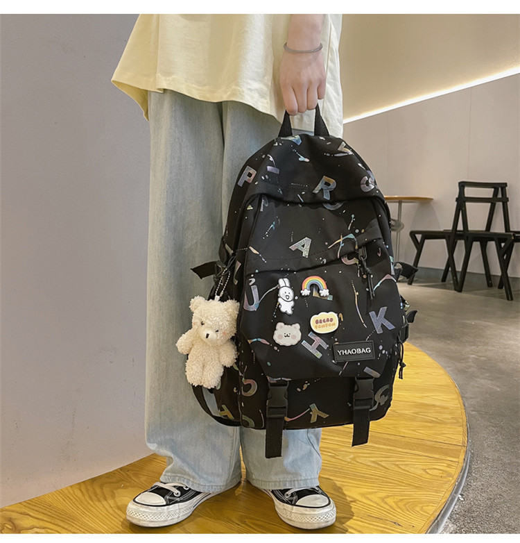 Cartable École Primaire Filles Ins Casual Tout Assorti Haute École Étudiant Sac À Dos Japonais Collège Junior High School Grande Capacité Sac À Dos display picture 2