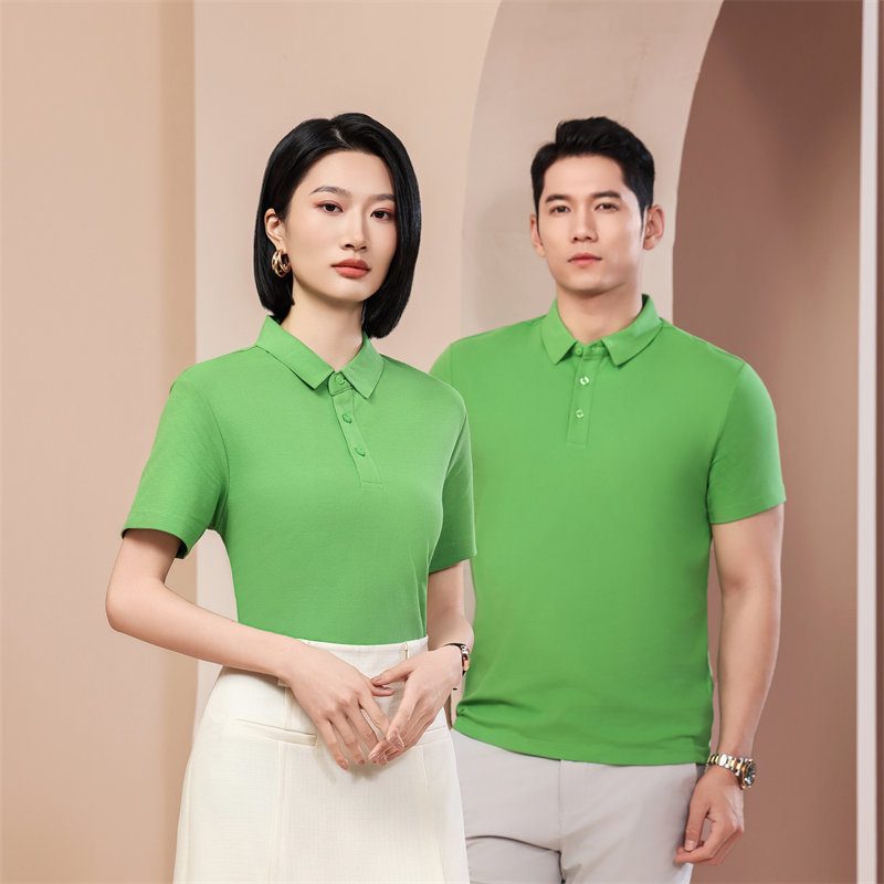 220g40 Solona 진주 반팔 폴로 셔츠 작업복 여름 남성 및 여성 기업 작업복 광고 셔츠